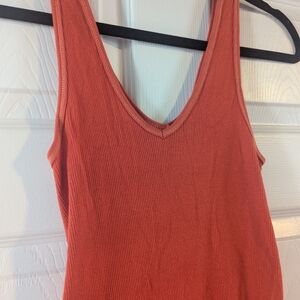 Lucky Brand Women's Ribbed Tank Top - Warm Orange